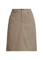 Lands' End Women's Active Performance Chino Skort Top of the Knee - Khaki