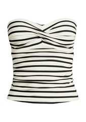 Lands' End Women's Bandeau Tankini Swimsuit Top - Black