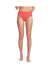 Lands' End Women's Chlorine Resistant Mid Rise Classic Bikini Bottoms - Bright cerulean