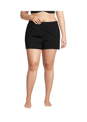 "Lands' End Plus Size Smoothing Control 3"" Swim Short - Blackberry"