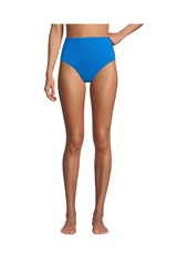 Lands' End Women's Smoothing Control High Waisted Bikini Bottoms - Blackberry