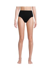 Lands' End Women's Smoothing Control High Waisted Bikini Bottoms - Blackberry