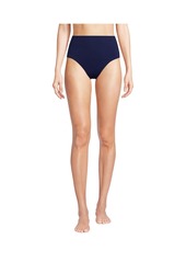 Lands' End Women's Smoothing Control High Waisted Bikini Bottoms - Blackberry