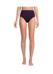 Lands' End Women's Smoothing Control High Waisted Bikini Bottoms - Blackberry