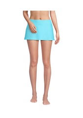 Lands' End Women's Texture Mini Swim Skirt Swim Bottoms - River mist