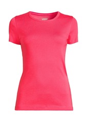 Lands' End Women's Cotton Rib T-shirt - Radiant navy