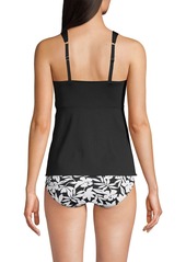 Lands' End Women's Dd-Cup Flutter Scoop Neck Tankini Top - Black