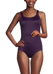 Lands' End Women's Ddd-Cup Chlorine Resistant Soft Cup Tugless Sporty One Piece Swimsuit - Black