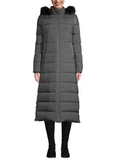 Lands' End Women's Down Maxi Winter Coat - Black