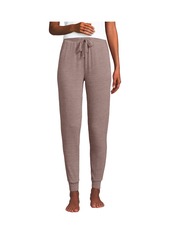 Lands' End Women's Cashtouch Faux Cashmere Cozy Jogger Pants - Rosewood smoke