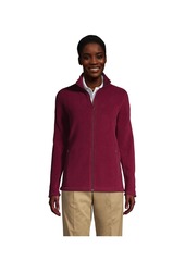 Lands' End Women's School Uniform Full-Zip Mid-Weight Fleece Jacket - Burgundy