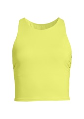 Lands' End Women's High Neck Racerback Midkini Swimsuit Top - Sunlight lime