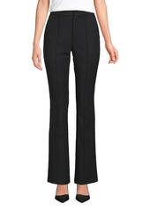 Lands' End Women's High Rise Bi Stretch Pintuck Boot Cut Pants - Deep sea navy