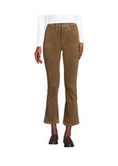 Lands' End Women's High Rise Corduroy Kick Crop Pants - Rich coffee