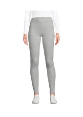 Lands' End Women's High Rise Serious Sweats Fleece Lined Pocket Leggings - Gray heather