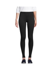 Lands' End Women's High Rise Serious Sweats Fleece Lined Pocket Leggings - Deep sea navy