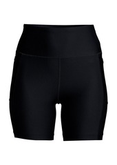 "Lands' End Women's High Waisted 6"" Bike Swim Shorts with Upf 50 Sun Protection - Blackberry"