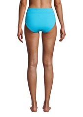 Lands' End Women's High Waisted Bikini Swim Bottoms - Turquoise