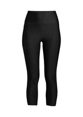Lands' End Women's High Waisted Modest Swim Leggings with Upf 50 Sun Protection - Deep sea navy