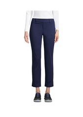 Lands' End Women's Flex Mid Rise Pull On Crop Pants - Deep sea navy