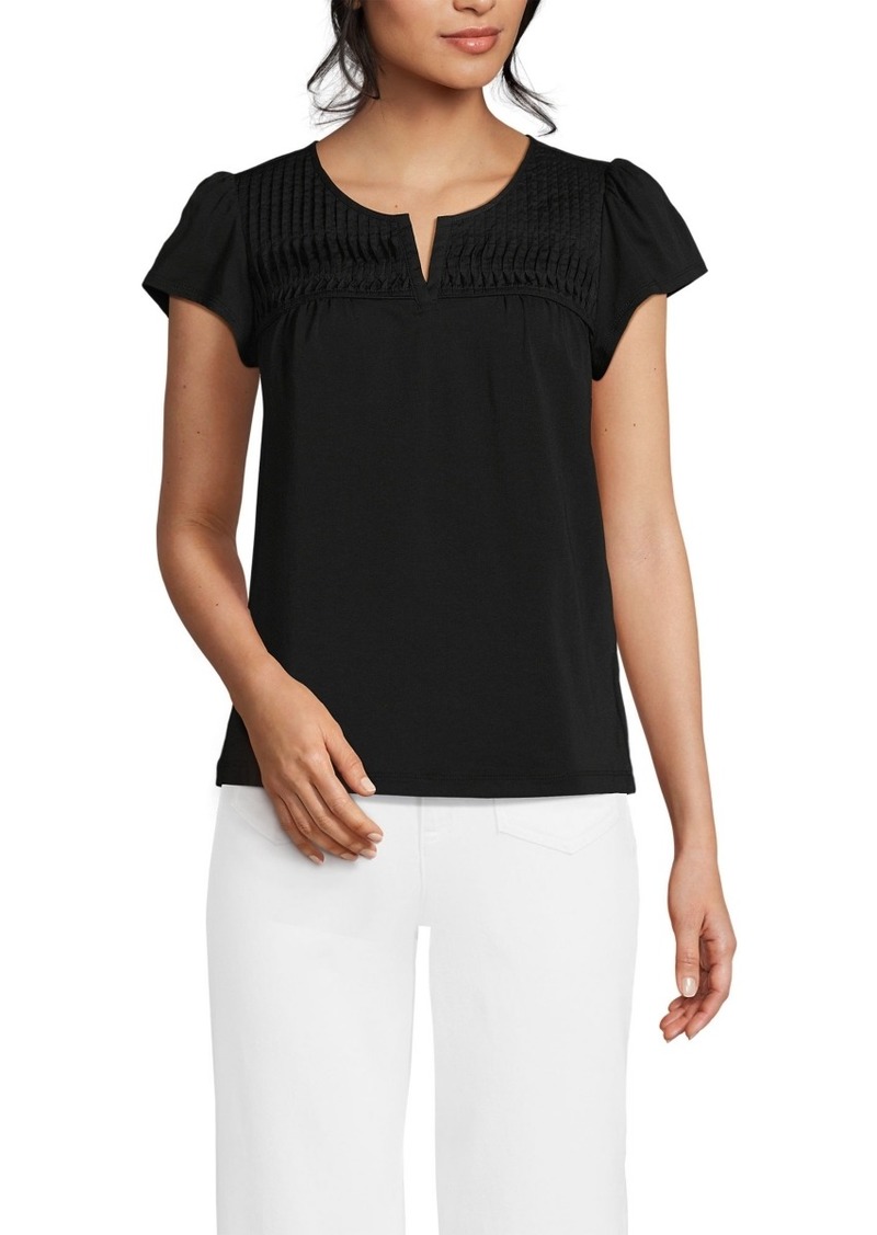 Lands' End Women's Lightweight Jersey Top - Black