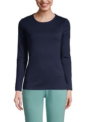 Lands' End Women's Cotton Rib T-shirt - Black