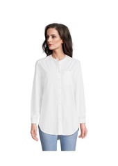 Lands' End Women's Long Sleeve Jersey A-line Tunic - White