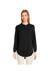 Lands' End Women's Long Sleeve Jersey A-line Tunic - Black