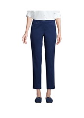 Lands' End Women's Mid Rise Pull On Chino Crop Pants - Deep sea navy