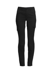 Lands' End Women's Mid Rise Slim Cargo Chino Pants - Deep sea navy