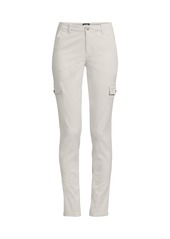 Lands' End Women's Mid Rise Slim Cargo Chino Pants - Deep sea navy