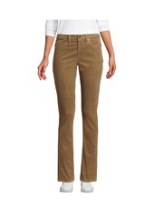 Lands' End Women's Mid Rise Straight Leg Corduroy Pants - Ivory