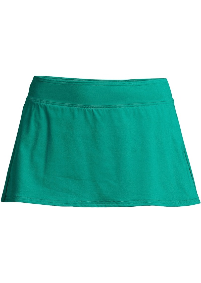 Lands' End Women's Mini Swim Skirt Swim Bottoms - Island emerald
