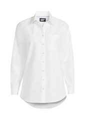 Lands' End Petite Oxford Shirt - White