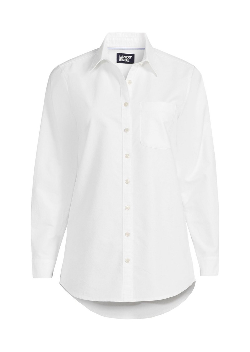 Lands' End Petite Oxford Shirt - White