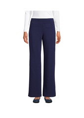 Lands' End Women's Starfish Mid Rise Wide Leg Pull On Pants - Deep sea navy