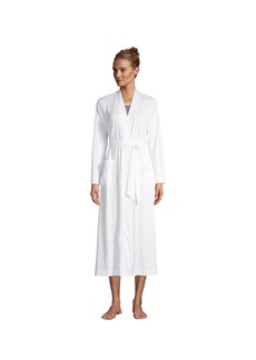 Lands' End Women's Petite Supima Cotton Long Robe - White