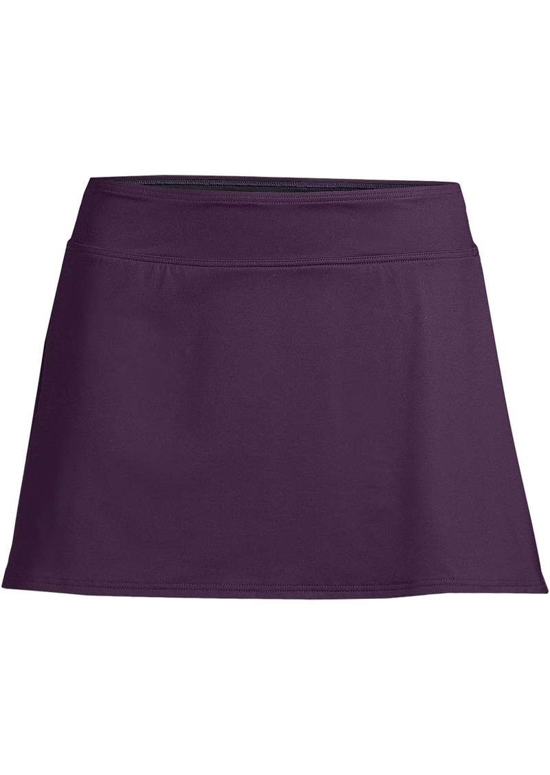 Lands' End Petite Tummy Control Swim Skirt Swim Bottoms - Blackberry