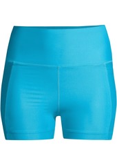 "Lands' End Plus Size High Waisted 6"" Bike Swim Shorts with Upf 50 Sun Protection - Blackberry"