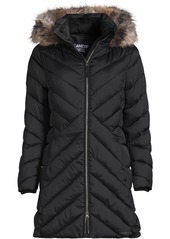 Lands' End Women's Plus Size Insulated Cozy Fleece Lined Winter Coat - Black