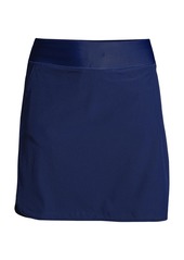 Lands' End Plus Size Quick Dry Board Skort Swim Skirt - Deep sea navy