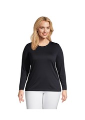 Lands' End Plus Size Relaxed Supima Cotton T-Shirt - Rich coffee