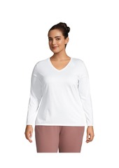 Lands' End Plus Size Relaxed Supima Cotton T-Shirt - White