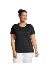 Lands' End Plus Size Relaxed Supima Cotton Crew Neck T-Shirt - Forest moss