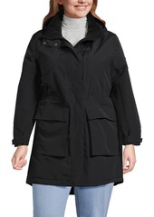 Lands' End Women's Plus Size Squall Waterproof Insulated Winter Parka - Black