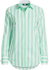 Lands' End Women's Poplin Tie Sleeve Shirt - White