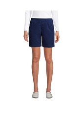 "Lands' End Women's Pull On 7"" Chino Shorts - Black"