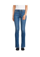 Lands' End Women's Recover Denim Mid Rise Slim Leg Jeans - Indigo tide blue