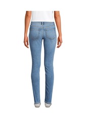 Lands' End Women's Recover Denim Mid Rise Slim Leg Jeans - Beau blue