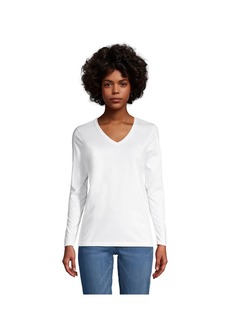 Lands' End Petite Relaxed Supima Cotton T-Shirt - White